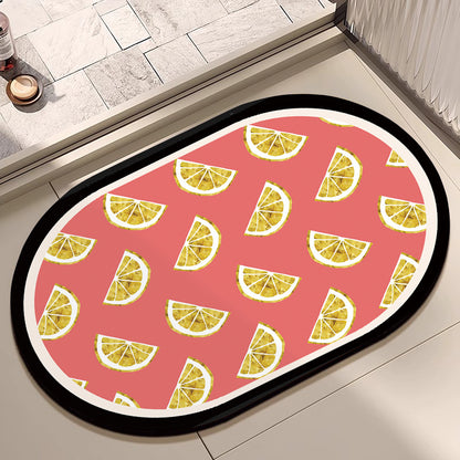 Textured Geometric Bath Mat Acalora