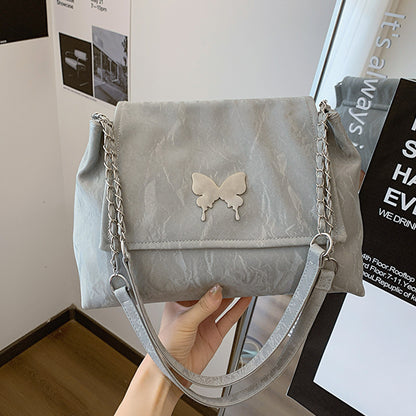 Chic Butterfly Accent Slouchy Handbag Acalora