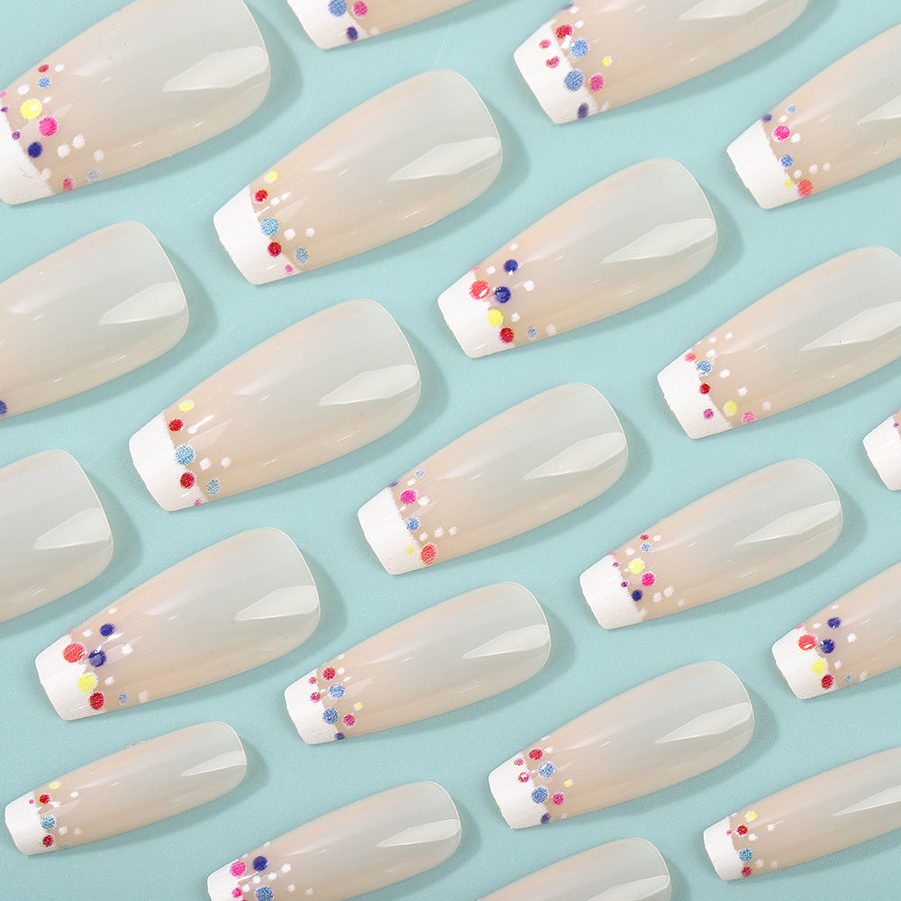 Creative artificial nails with colorful accents Acalora