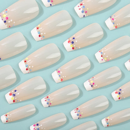 Creative artificial nails with colorful accents Acalora