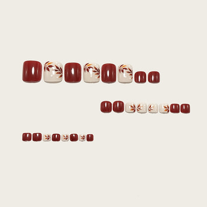 Artificial nails with elegant autumn motifs Acalora