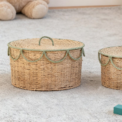 Handcrafted Vintage-Style Storage Basket Acalora