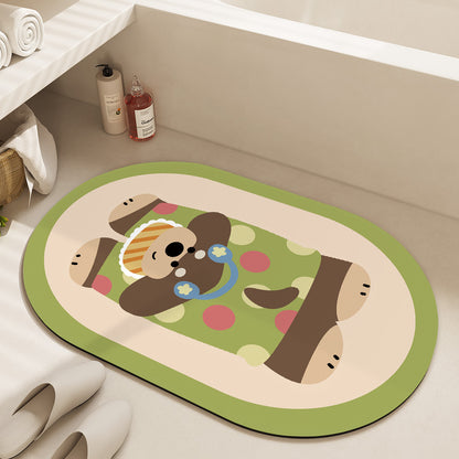 Cute Cartoon Dog Bath Mat Acalora