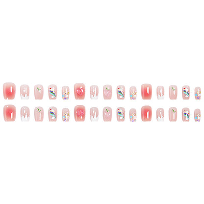 Creative nail art set with colorful fruit motifs and stylish designs Acalora