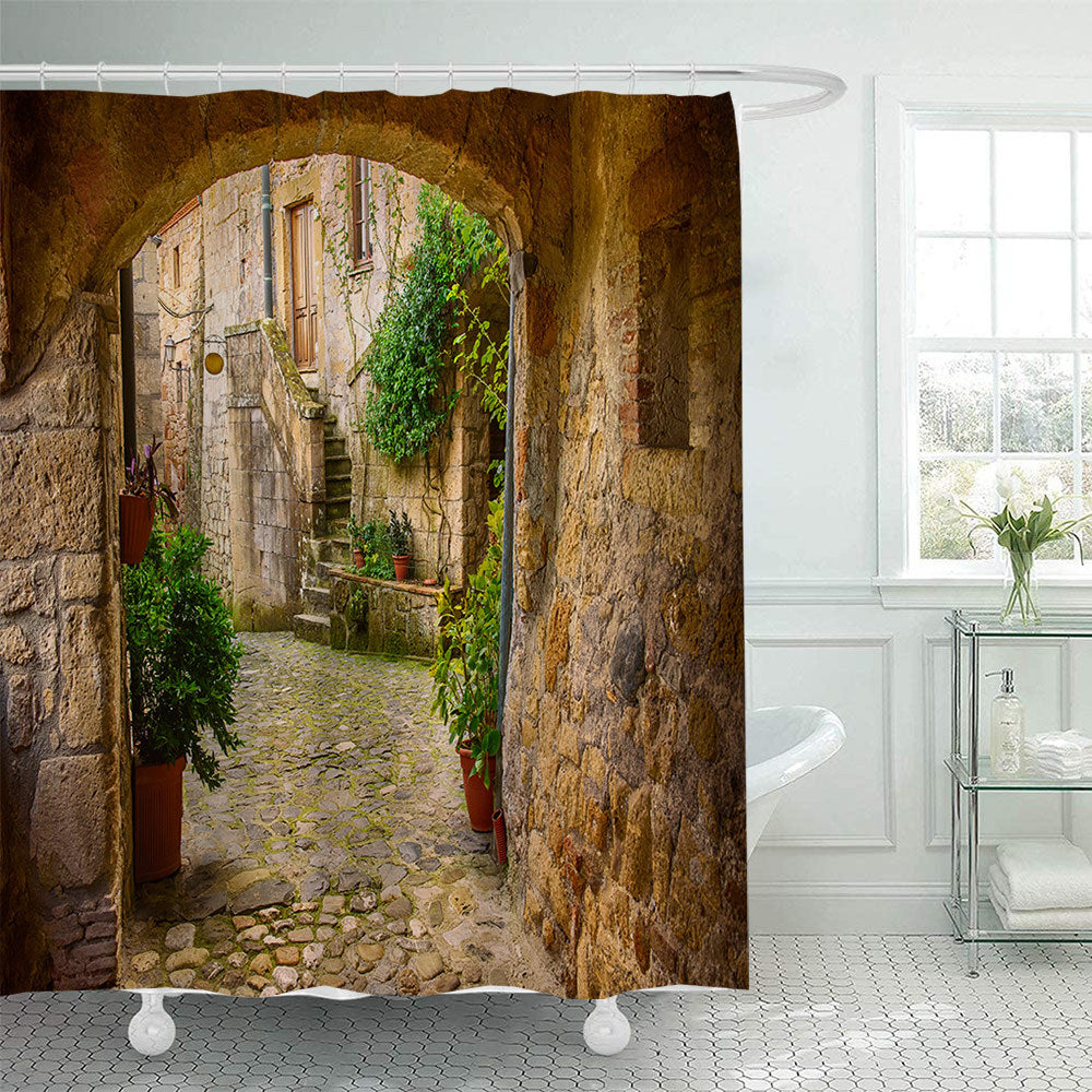 Floral Lane-Inspired Shower Curtain