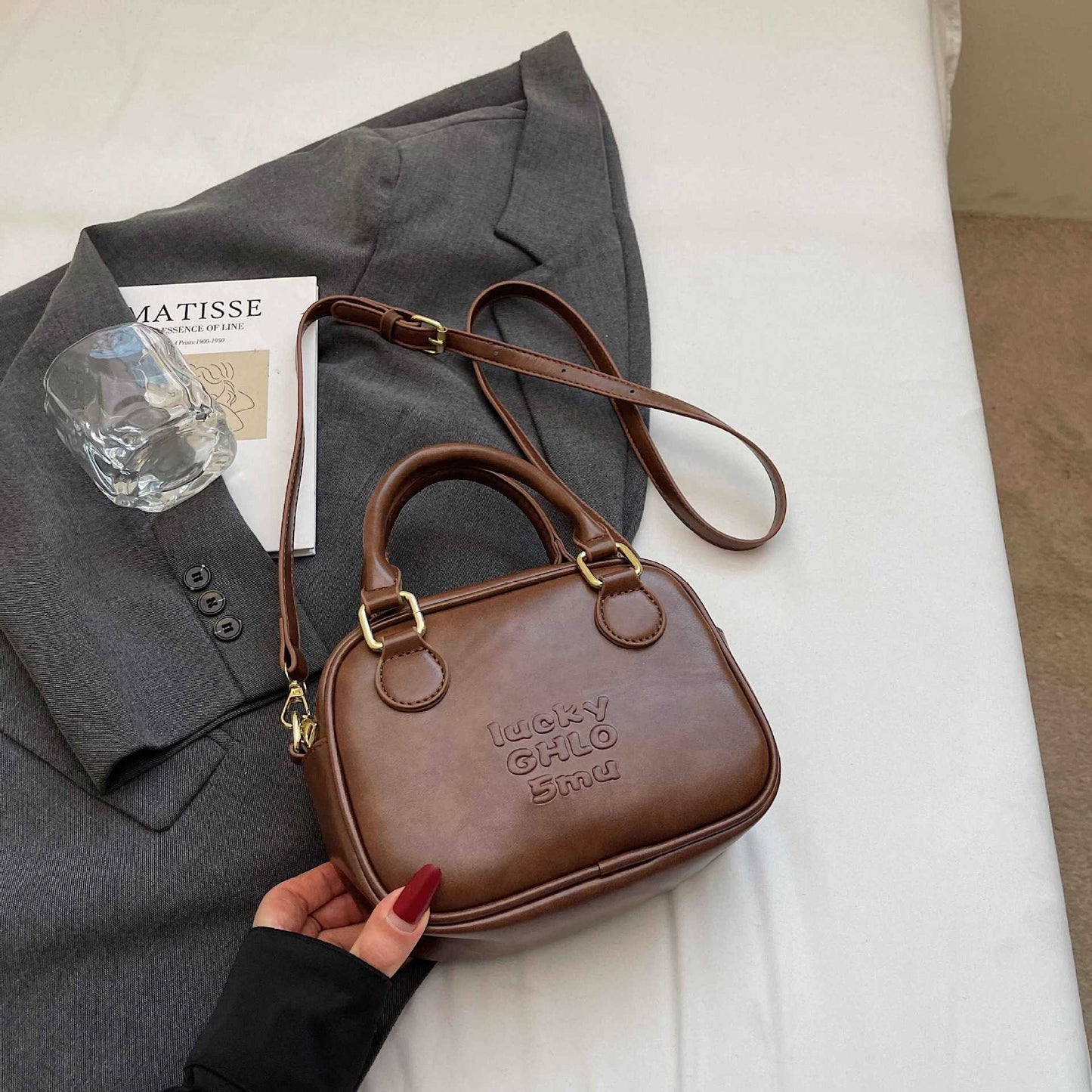 Sleek Structured Mini Shoulder Bag Acalora