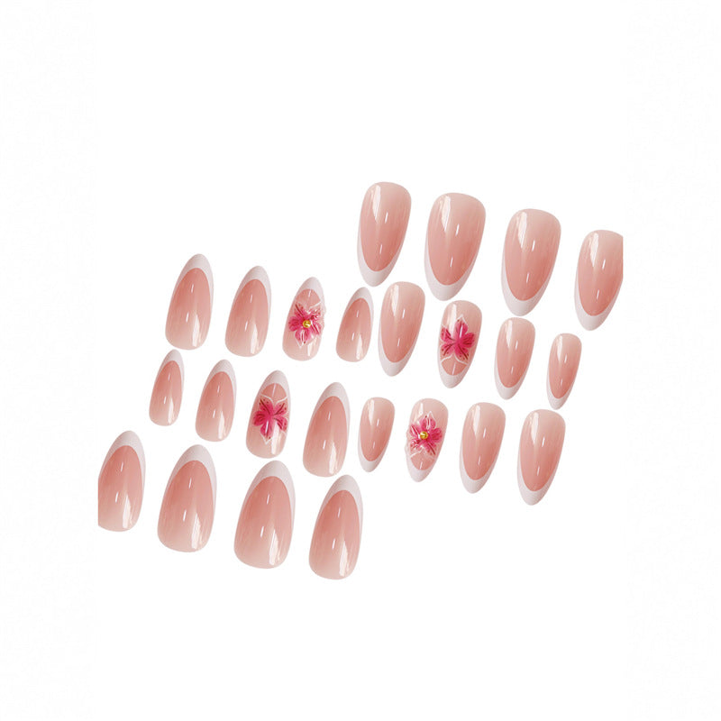 Elegant Floral Press-On Nails Acalora