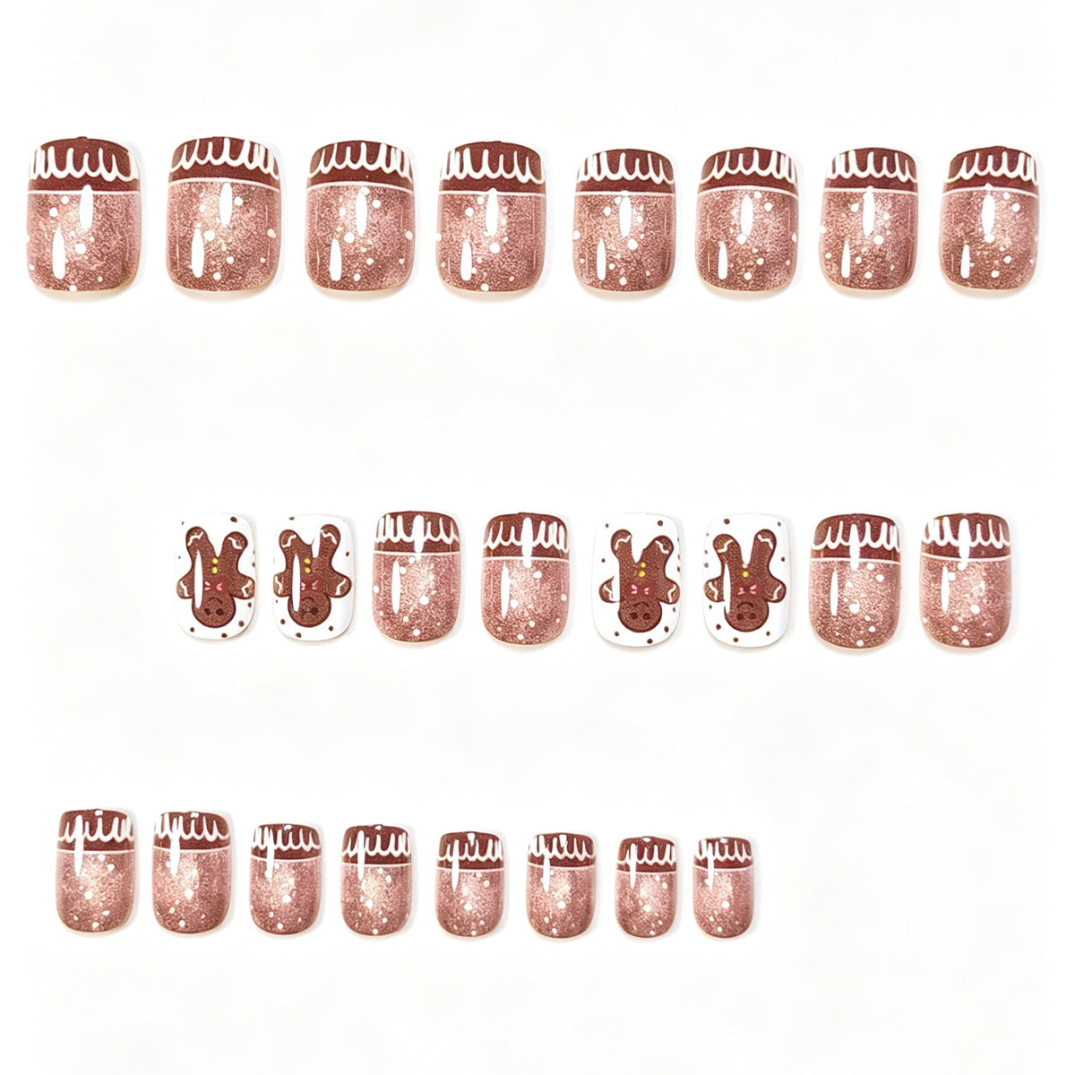 Gingerbread-Themed Nail Art Set Acalora