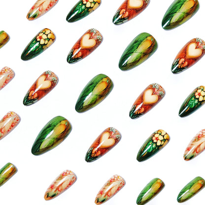 Nature-Inspired Nail Art Design Acalora