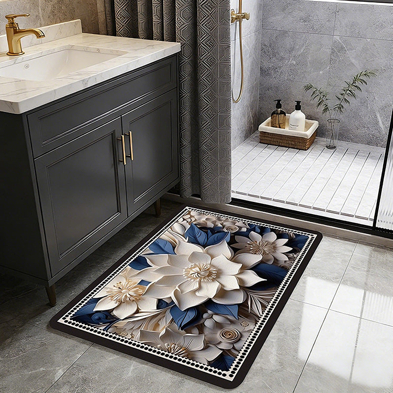Geometric Patterned Bath Rug Acalora