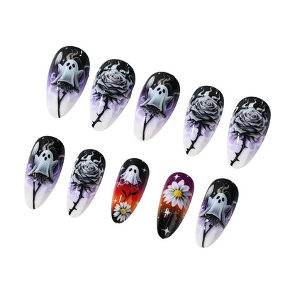 Creative artificial nails in spooky Halloween design Acalora