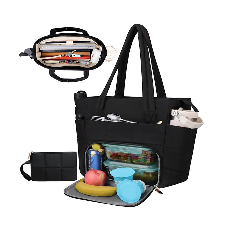 Insulated Multi-Pocket Lunch Tote Acalora
