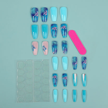 Artificial nails in exotic palm design Acalora