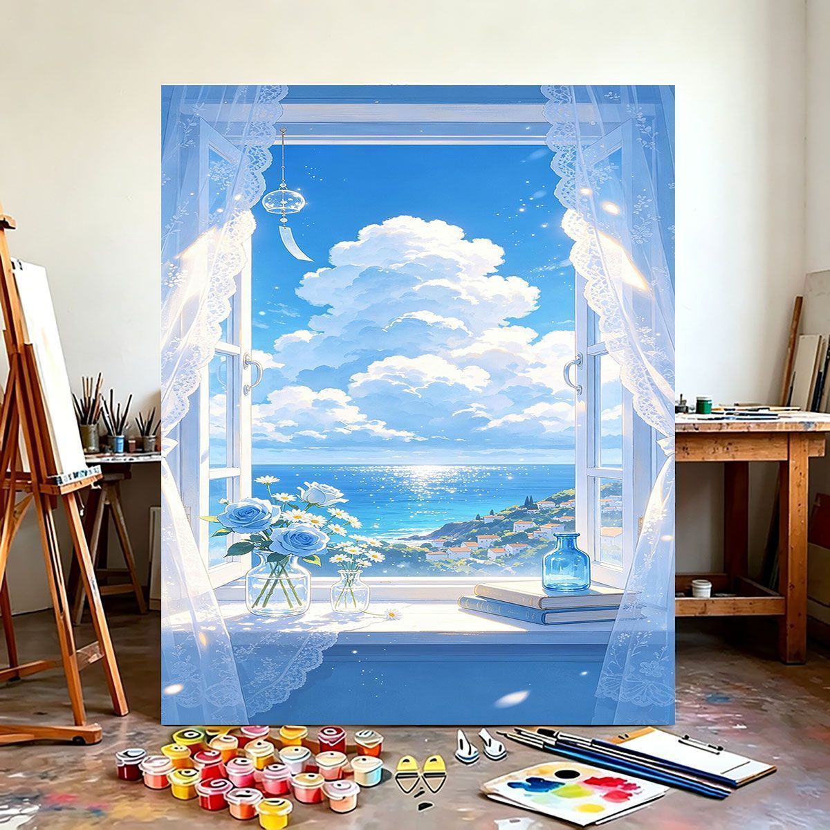 Scenic Coastal View Canvas Art Print