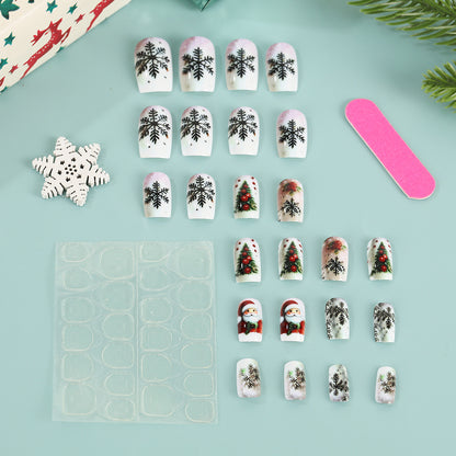 Festive artificial nails with Christmas motifs Acalora