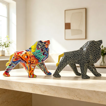 Colorful lion figure made of high-quality resin Acalora