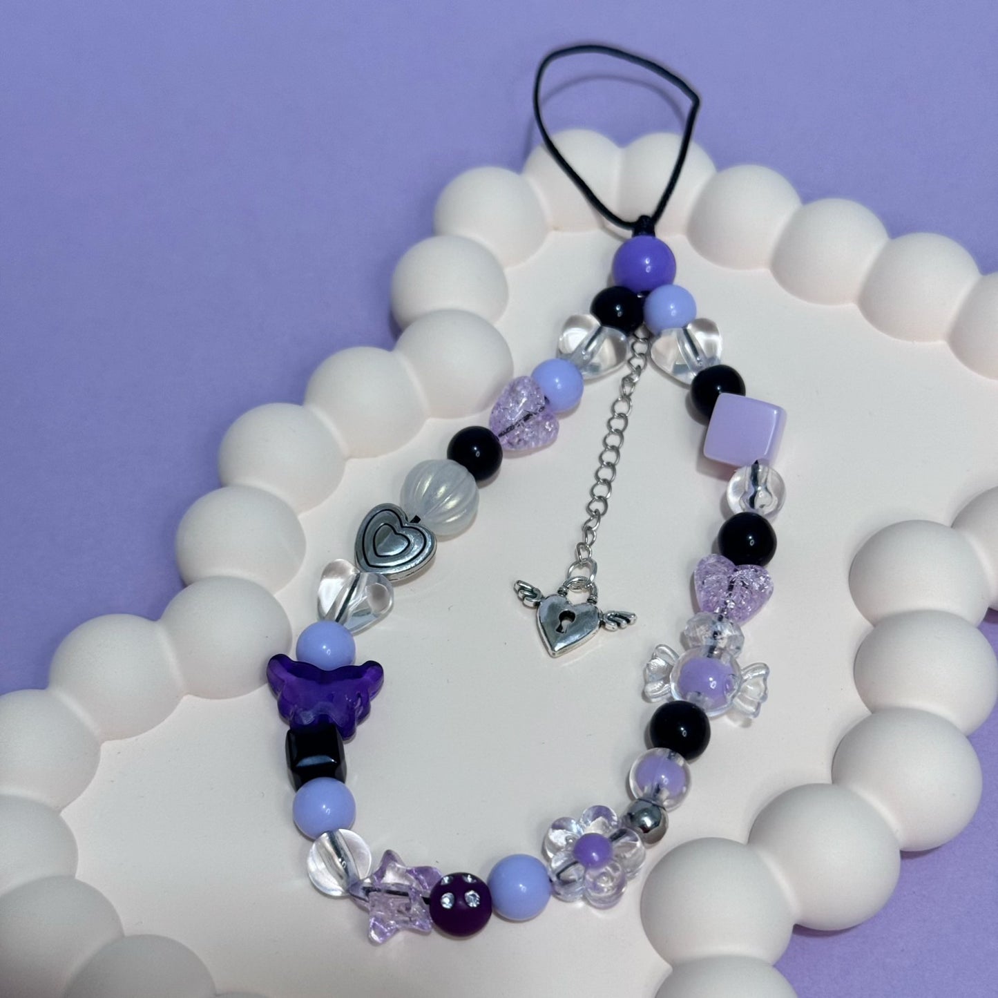 Adjustable Beaded Charm Bracelet Acalora