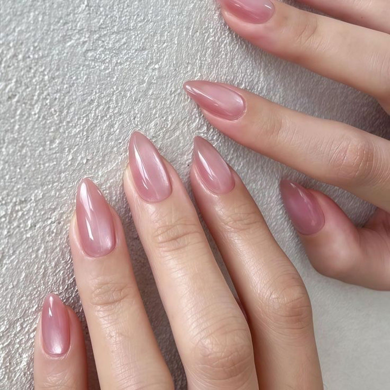Artificial nails with elegant high gloss and pointed design Acalora