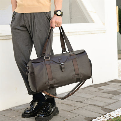 Classic Leather Travel Duffel Bag Acalora