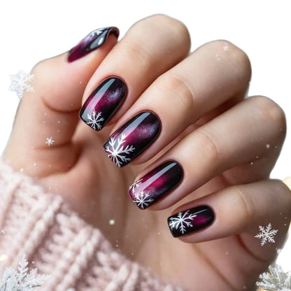 Winter-Themed Detailed Nail Art Acalora