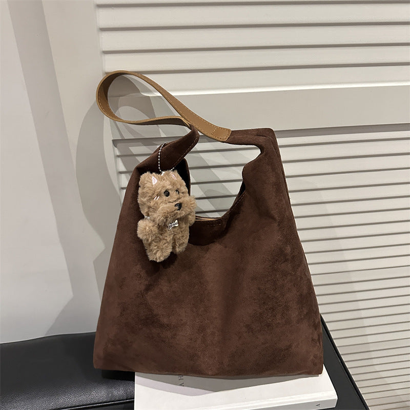 Suede Slouchy Hobo Bag Acalora