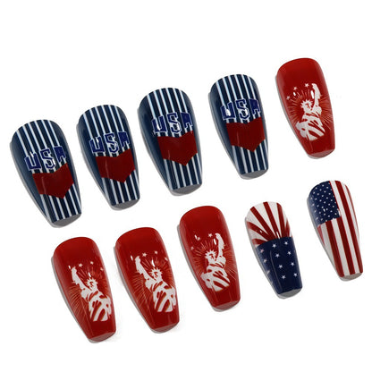 Artificial nails with patriotic design Acalora