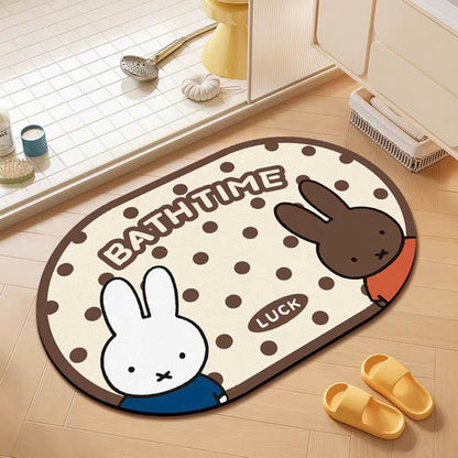 Cartoon Bunny Absorbent Bath Mat
