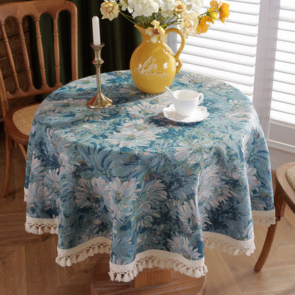Floral Vintage-Inspired Table Cover