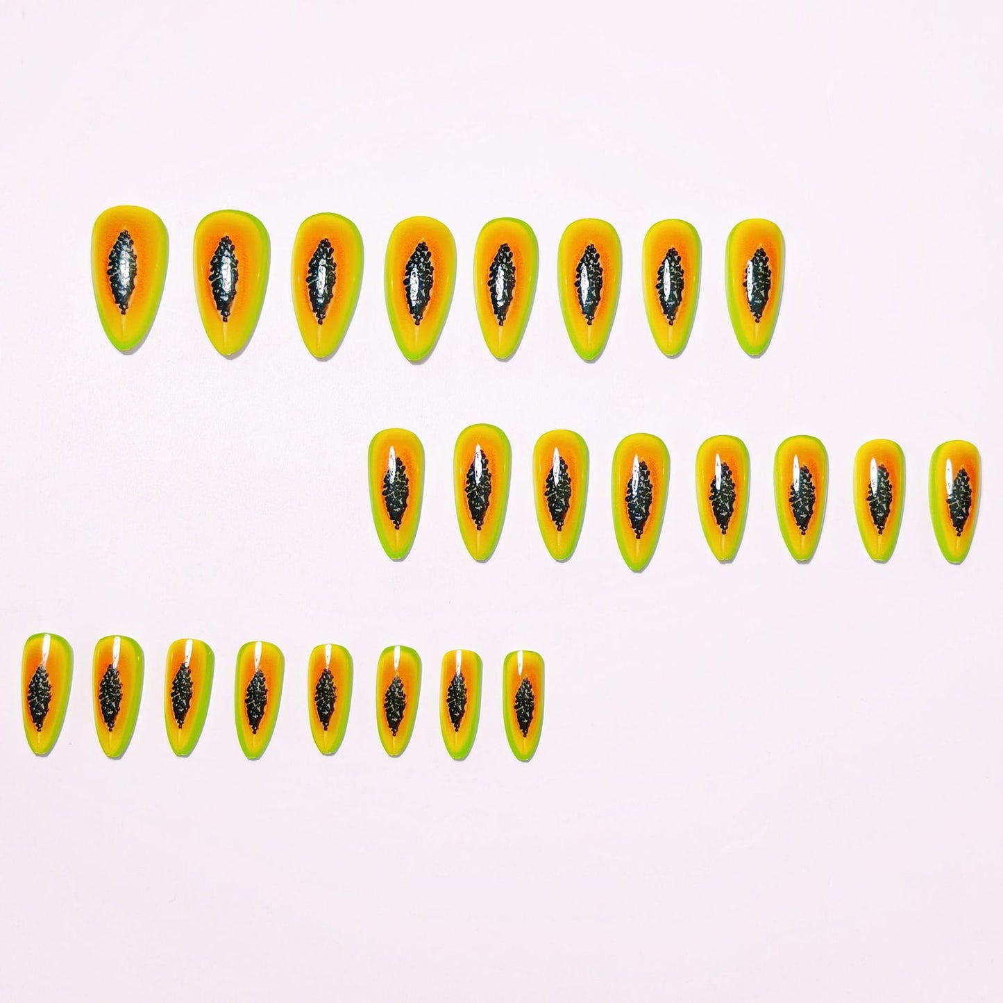 Creative Papaya-Inspired Nail Art Acalora