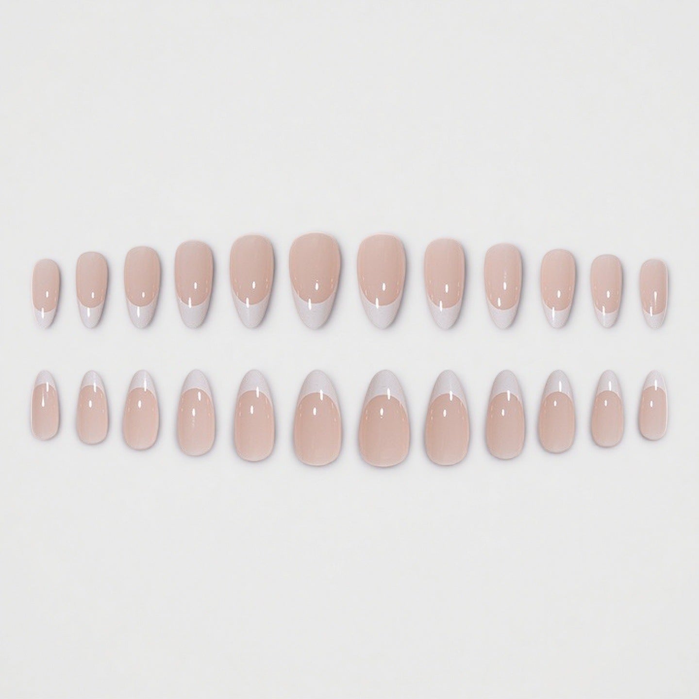 Elegant French Tip Press-On Nail Set Acalora