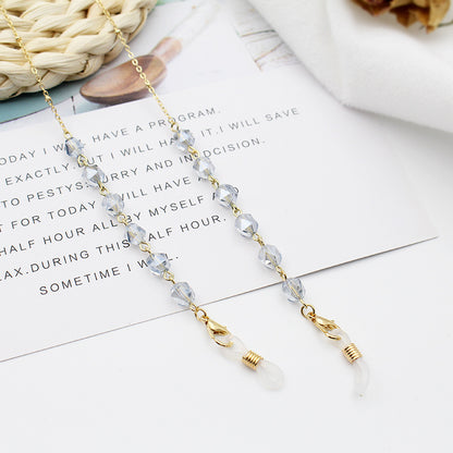 Crystal-Embellished Eyewear Chain Acalora
