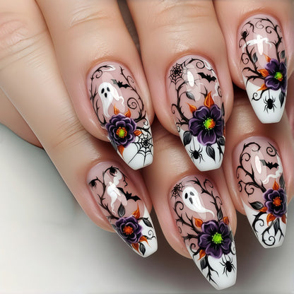 Artificial nails with original Halloween motif Acalora