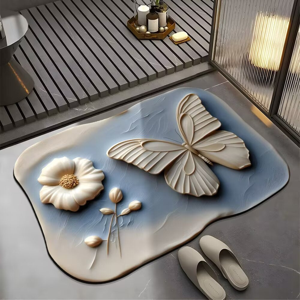 Decorative Butterfly Bath Mat