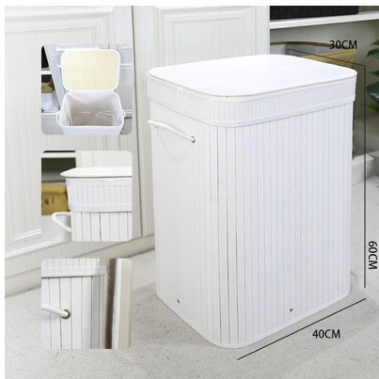 Elegant Laundry Basket Made of Natural Bamboo Acalora