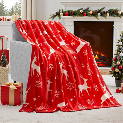 Skanto | Christmas Blanket Soft Flannel Christmas Plush Holiday Throw