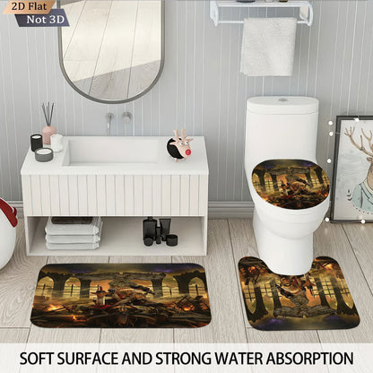 Digital Fantasy-Themed Bathroom Decor Set
