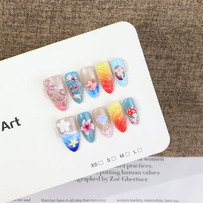 Artistic Coastal Nail Design Acalora