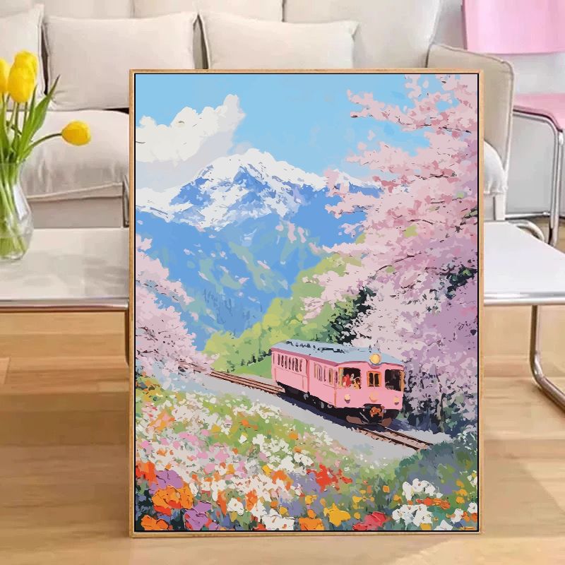 Scenic Train Landscape Wall Art