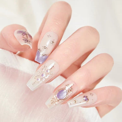 Artistic Press-On Nail Art Extensions Acalora