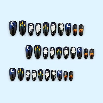 Artificial nails in festive Halloween design Acalora