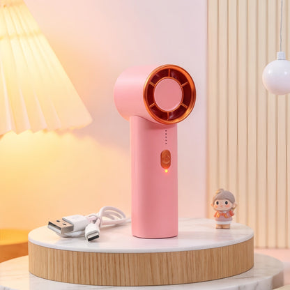 Women's Portable Handheld Fan with USB-C Charging Function and Powerful Airflow Brehn