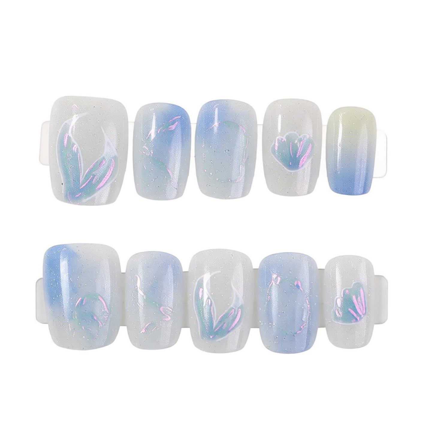 Elegant Artistic Press-On Nail Set Acalora