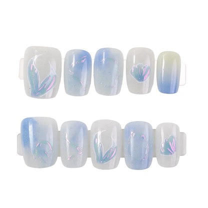 Elegant Artistic Press-On Nail Set Acalora