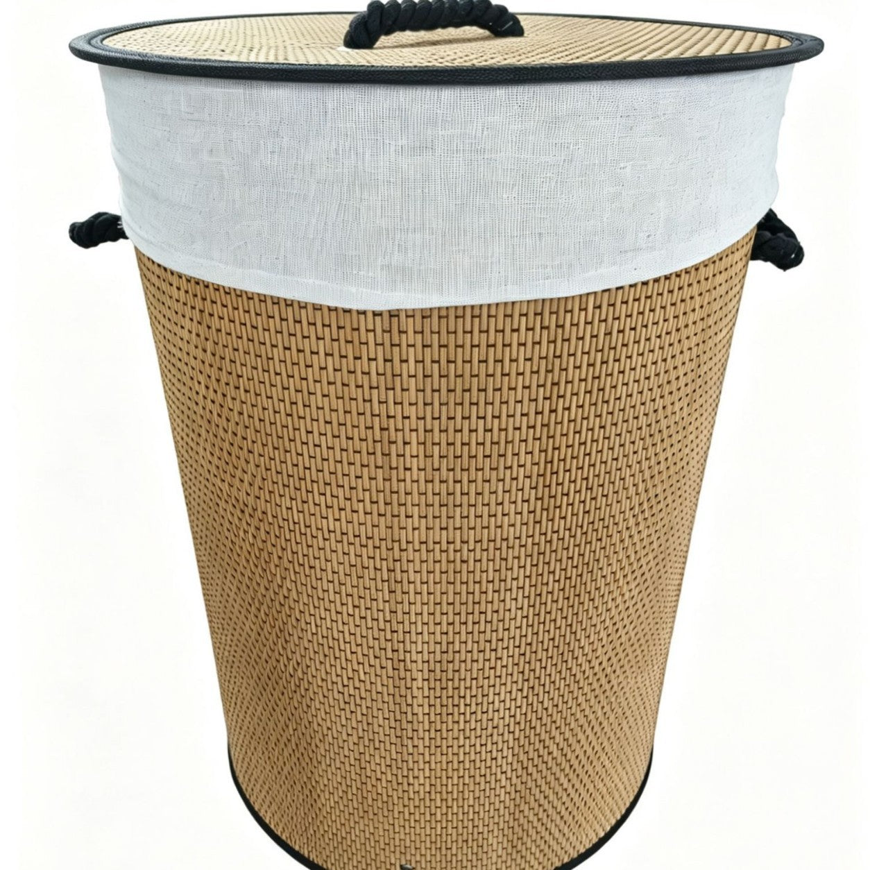 High-quality bamboo laundry container with lid Acalora
