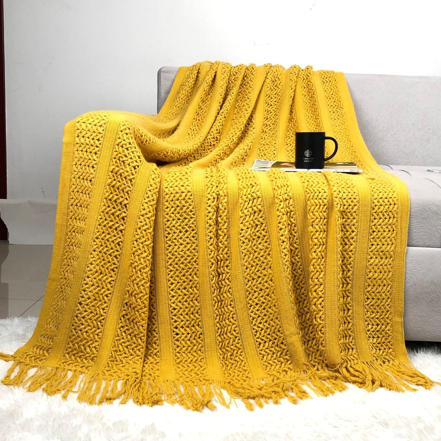 Cozy Knit Throw Blanket