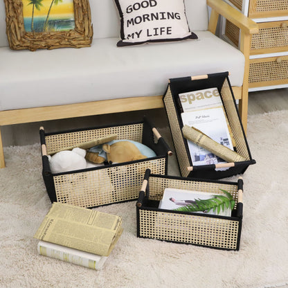 Modern storage container with rattan look Acalora