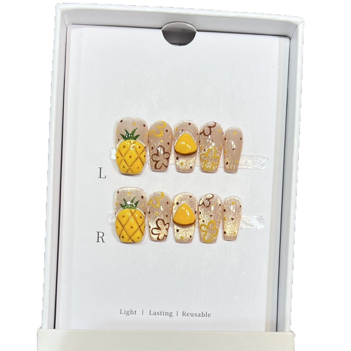Tropical Fruit-Themed Press-On Nail Set Acalora