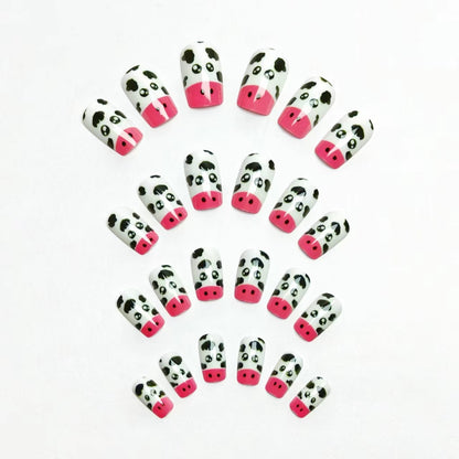 Playful Cow-Themed Nail Art Acalora