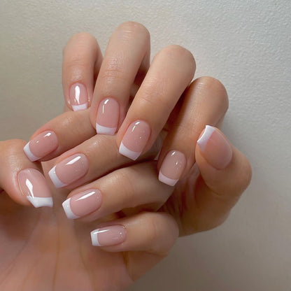 French Tip Press-On Nail Set Acalora 1788495145