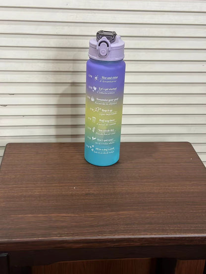 Women's Motivational Water Bottle with Time Markers Kalsten